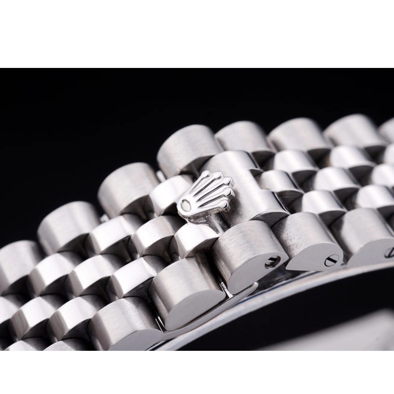 Aaa replica watch Rolex 7458 Black Datejust Ribbed Bezel Diamonds Dial 0731